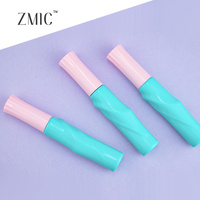 Tube vide de mascara rose et vert en plastique rond, flacon de sérum pour la croissance des cils et des sourcils avec brosse applicatrice, tube de gel pour sourcils personnalisé