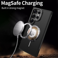 Coque arrière magnétique en acrylique pour S25/S24 Ultra avec protection de l'objectif et design antichoc, nouvelle