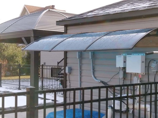 Plastic Steel Bracket Polycarbonate Door Awning Waterproof Outdoor Sunshade Canopy