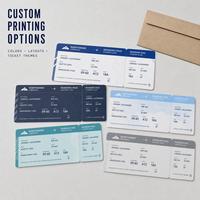 Billet d'entrée vierge pour événement sur le thème de la fête de remise des diplômes sur le campus scolaire, impression personnalisée, carton couché, vente en gros, carte d'embarquement en vrac