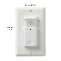 Interrupteur à détecteur de mouvement PIR intelligent sans contact Hooanke homologué ETL, portée de détection de 7,9 m, 120 V, pour utilisation dans les escaliers, les hôtels et les couloirs