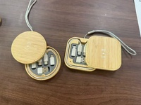 Nouvel ensemble de charge sans fil 5-en-1 en bambou tressé avec logo 15W, transfert de données, décoration, cadeau promotionnel rapide 5A Type-C