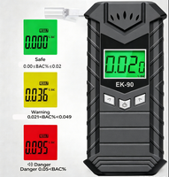 Analyseur d'alcoolémie portable haute précision avec mémoire de 32 tests, testeur d'alcool numérique, éthylotest, détecteur de BAC, alcootest