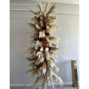 Canne essiccate personalizzate Pampa a canne floreale centrotavola a secco Pampa da matrimonio decorativo canne Pampasgrass fiore Runner con Pampa - Product Image 5