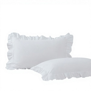 Paquete de 2 Fundas de Almohada King Size Blancas con Volantes, 20x36 Pulgadas (50.8x91.44 cm), Transpirables, Antiencogimiento, Tipo Sobre - Product Image 3