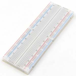 MLK 830 Breadboard 165 Ties con cables de puente rojos y azules x 55x10mm Placa de circuito de prueba de prototipos sin soldadura - Product Image 1