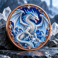 Pièce de monnaie en cuivre pur 999 de 1 oz, série Dargon, impression UV en relief 3D, objet de collection, souvenir, cadeau, artisanat métallique, design d'usine, prête à expédier (RTS)