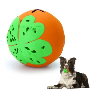 Tugas Berat Pet Karet Alam Jual Cepat Aman Flavores Kebocoran Mainan Kunyah Anjing Mainan Hewan Peliharaan Multifungsi Bola Molar