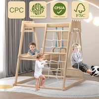 Juguetes de Escalada para Niños, de Madera, Montessori, 8 en 1, Parque Infantil Interior, Gimnasio con Columpio y Tobogán para Niños Pequeños