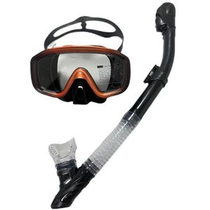 Nouvel ensemble de lunettes de plongée à <span class=keywords><strong>grande</strong></span> monture avec tuba, masque unisexe étanche anti-buée en silicone, masque de plongée en <span class=keywords><strong>surface</strong></span> à 1 fenêtre - Product Image 6