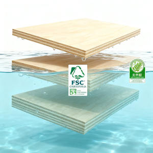 Imperméabilisez le contreplaqué stratifié avec le placage en bois naturel avec le déchet du bois du format E0 - Product Image 2