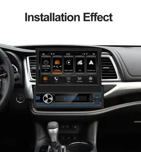 1딘 범용 MP5 플레이어 차량용 라디오 7인치 전동 접이식 터치 스크린 애플 카플레이 미러링크 멀티미디어 DVD 미지원 - Product Image 2