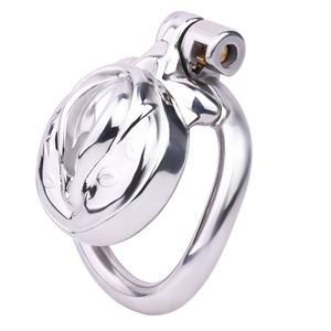 Cinturón de Castidad FRRK, Jaula para Pene en Forma de Vagina, Jaula Metálica, Dispositivo de Castidad Masculina para Hombres, Dispositivo de Castidad BDSM con Bloqueo de Pene, Juguetes Sexuales - Product Image 4