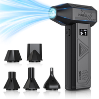 Souffleur d'air turbo 130000 tr/min et nettoyeur, moteur DC sans balais, batterie 8000 mAh, puissance 180 W, lumière LED, contrôle multi-vitesses, écologique