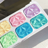 8 couleurs visage corps joue cosmétiques logo personnalisé miroitant surligneur palette de maquillage pressé marque privée surligneur poudre