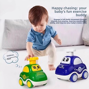 Voiture jouet à friction pour tout-petits, modèle Cartoon Press and Go, avec visage mignon - Product Image 4