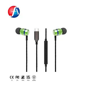 Usb C Wired Type C Music Earphone For Smart Phone PC With Mic Control Hand Free Gaming Headphone In-Ear 3.5mm Wired IEM Earphone