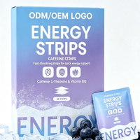 Bandes orales énergétiques à dissolution rapide sous marque privée : Caféine, L-Théanine, Vitamine B12 – Film mince pour une vigilance et une concentration instantanées – OEM ODM