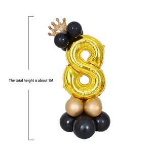 Globos de Número del 0 al 9 en Dorado Cromado de 32 Pulgadas, Decoraciones <span class=keywords><strong>para</strong></span> Fiestas de Cumpleaños, San Valentín y Navidad - Product Image 6