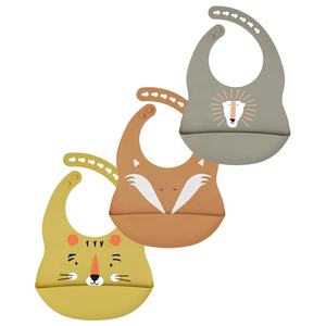 ผ้ากันเปื้อนเด็กกันน้ำลาย ลายสัตว์ ราคาโรงงาน ผลิตจากซิลิโคน BPA Free ผ้ากันเปื้อนสำหรับป้อนอาหารเด็ก - Product Image 3