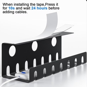 Bandeja de gestión de cables debajo del escritorio, organizador de cables de escritorio de acero sin Taladro - Product Image 4