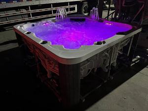 Vasca Idromassaggio ETL 110V 220V per Esterni, Giardino, Spa, <span class=keywords><strong>Jacuzzi</strong></span> per 5 Persone, in Acciaio Inox con <span class=keywords><strong>8</strong></span> Fontane - Product Image 2