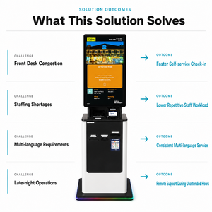 Kiosque <span class=keywords><strong>de</strong></span> paiement intelligent en libre-service avec écran tactile, distributeur <span class=keywords><strong>de</strong></span> cartes RFID, scanner <span class=keywords><strong>de</strong></span> passeport, terminal CE FCC ISO9001 - Product Image 3