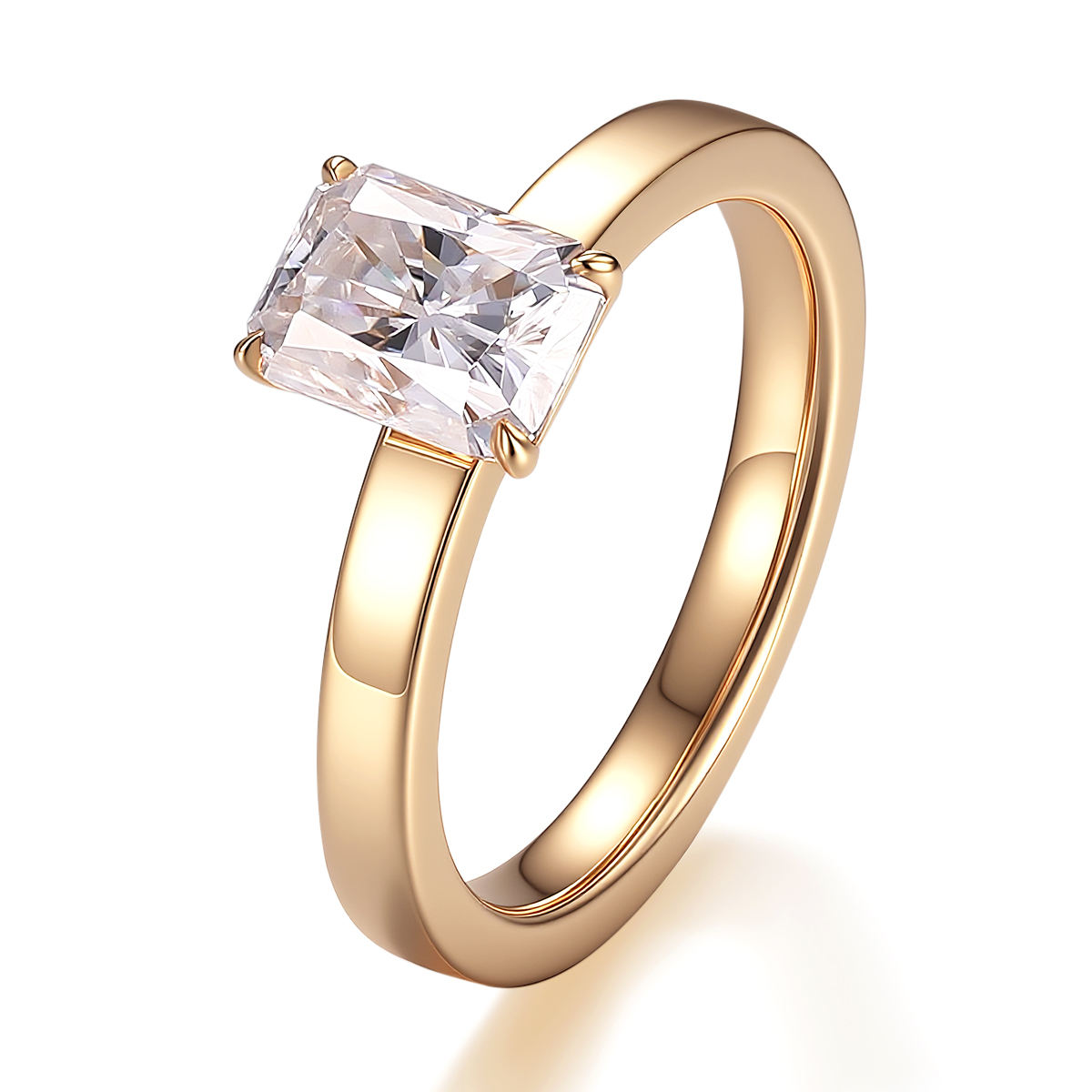 แหวนเพชรโมอิสซาไนต์ทองแท้ 14K