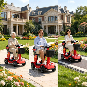Trottinette Électrique Pliable pour le Shopping, Batterie Amovible 15Ah, Autonomie 30Km, Trottinette de Golf, Charge Maximale 120kg, Trottinette Électronique à Quatre Roues - Product Image 2