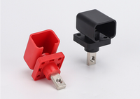 Connecteurs de borne de batterie de voiture en laiton noir et rouge 12v-48VDC 50A borne de câble de batterie automatique poteau supérieur pour batterie au Lithium automatique