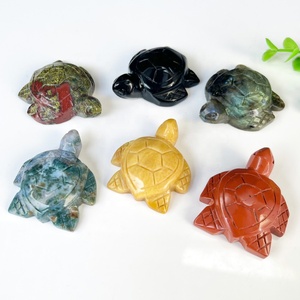 Venta al por mayor de tortugas marinas de ágata talladas a mano, lindas tortugas marinas de cristal de amatista para decoración - Product Image 4