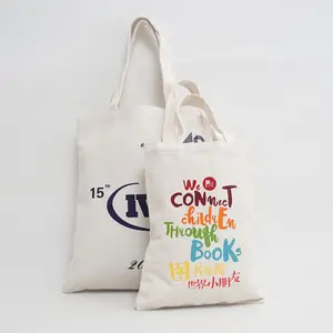Women Handbags Cloth Shopping Tote Shoulder 100% Cotton Shopper Bag Custom Logo