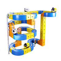 Vente en gros de blocs de construction magnétiques transformables en plastique pour voitures sur rail, jouet cube électrique anti-gravité à l'échelle 1:5 pour enfants
