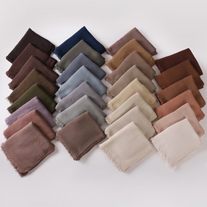 Phổ biến nhất Hijabs hồi giáo thoáng khí 190*80cm khăn khăn choàng 80 rắn cottontexture nhăn phương thức bông dài khăn <span class=keywords><strong>Viscose</strong></span> - Product Image 5