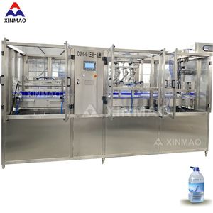 Machine d'embouteillage de capsulage de remplissage d'<span class=keywords><strong>eau</strong></span> pure automatique de type linéaire 4-4-1 500BPH de bouteille de <span class=keywords><strong>jerrican</strong></span> en plastique de 5 litres - Product Image 1