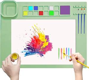 حصيرة رسم سيليكون قابلة لإعادة الاستخدام للأطفال - حصيرة رسم سيليكون غير قابلة للانزلاق وحصيرة رسم للأطفال وحصيرة طين - Product Image 2