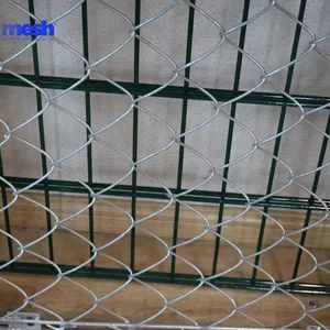 Hot sale 10 ft chain link security fence weave removable chain link fence panel with round post