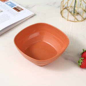 Square Wheat <b>Straw</b> <b>Bowl</b> Reusable Biodegradable Soup Rice <b>Cereal</b> <b>Bowl</b> Eco Friendly Dinnerware for Kitchen Camping - Product Image 3