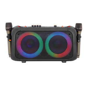 Altavoces Portátiles Inalámbricos para Exteriores, Escenarios, Estudios, DJ, Fiestas, Karaoke, con Woofer Dual de 6.5'', Bajos de Alta Potencia y Luces de Colores - Product Image 1