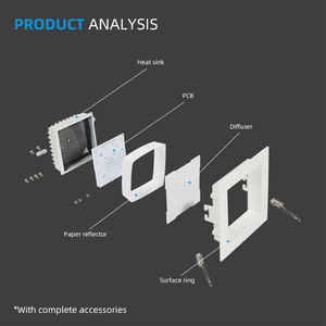 Mới nhất thiết kế vuông lõm <span class=keywords><strong>Downlight</strong></span> khung skd <span class=keywords><strong>LED</strong></span> trần downlights - Product Image 2