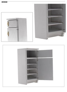 Nouveau produit famille maison de poupée meubles en bois blanc réfrigérateur maison de jeu pour enfant jouet boîte à glace <span class=keywords><strong>Miniature</strong></span> réfrigérateur - Product Image 6
