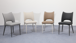 Modern PU Leather <b>Living</b> <b>Room</b> <b>Chair</b> Solid Back Metal Legs Ergonomic Design Home Furniture Minimalist Style - Product Image 4