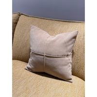 YJY Nordic Simple Ins Coussin de canapé pour salon en coton et lin couleur curry, frais, brodé, motif géométrique abstrait carré