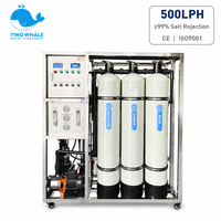 Système de purification d'eau RO commercial 500 LPH CE ISO9001, dessalement à 99 %, SS304, auto-nettoyage pour hôtels, usines de boissons, OEM ODM