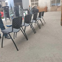 Chaise de conférence scolaire en plastique PP, modèle OK-509, pieds en forme de cœur avec grande tablette d'écriture
