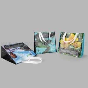 Sac fourre-tout non tissé réutilisable écologique imprimé sur mesure avec une lettre ou un motif unique pour les achats alternatifs - Product Image 2