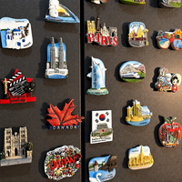 Aimant de réfrigérateur promotionnel en résine, badge magnétique personnalisé, cadeaux souvenirs de lieux emblématiques, Japon, Corée, Europe, Thaïlande, Italie, souvenir touristique