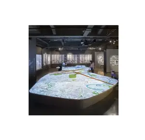Muti Sentuh Meja Bundar Sentuh Dinding Video LED Interaktif Dalam Layar Besar Tanpa Bingkai untuk Museum