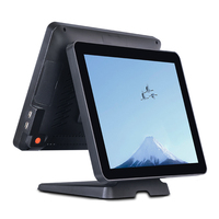 Terminal de point de vente tactile à double écran de 15,6 pouces, Intel Core I5, Windows, tout-en-un, caisse enregistreuse pour restaurant, commerce de détail