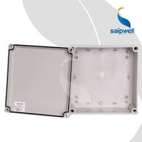 Saipwell 200*200*95mm boîte de connexion de câble en plastique électrique murale IP66 étanche à l'extérieur avec couvercle vissé